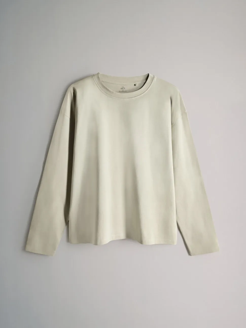 Vert clair/Rose/Blanc/Rayure - The Set lot de 4 t-shirts décontractés à manches longues 100% coton