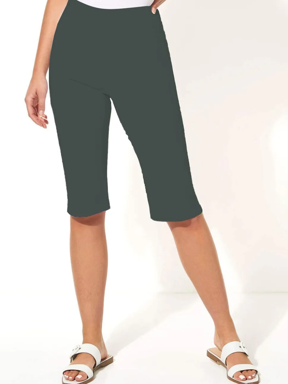 vert foncé - Short Roman stretch longueur genoux