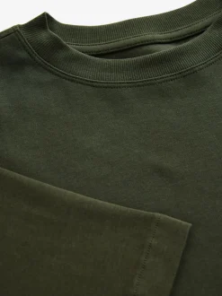 Vert forêt - T-shirt long épais décontracté
