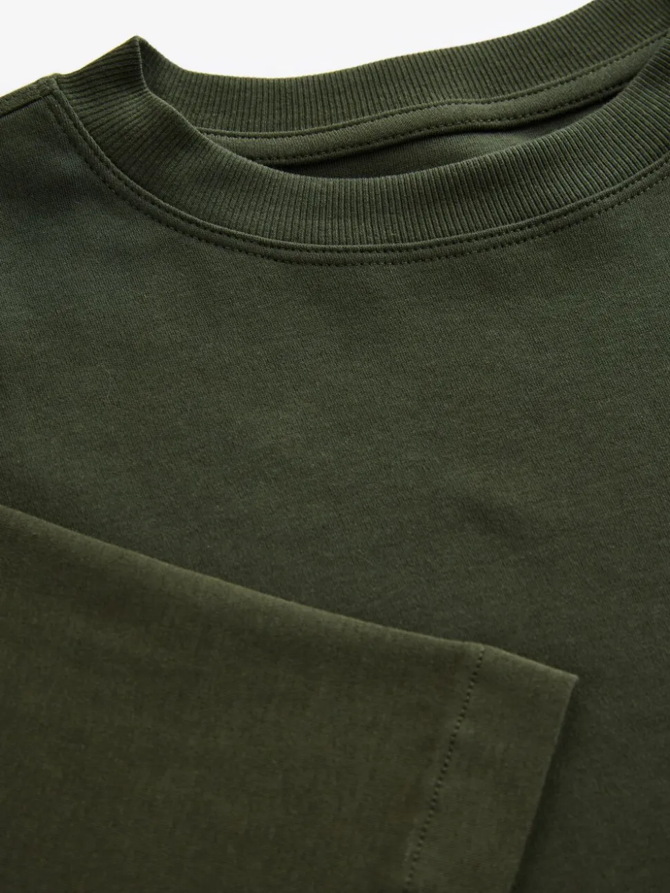 Vert forêt - T-shirt long épais décontracté