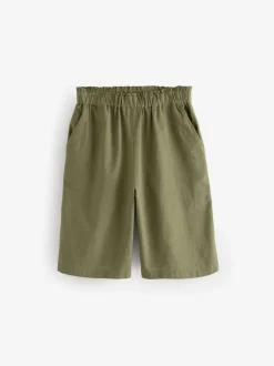 Vert kaki - Bermuda 100% coton