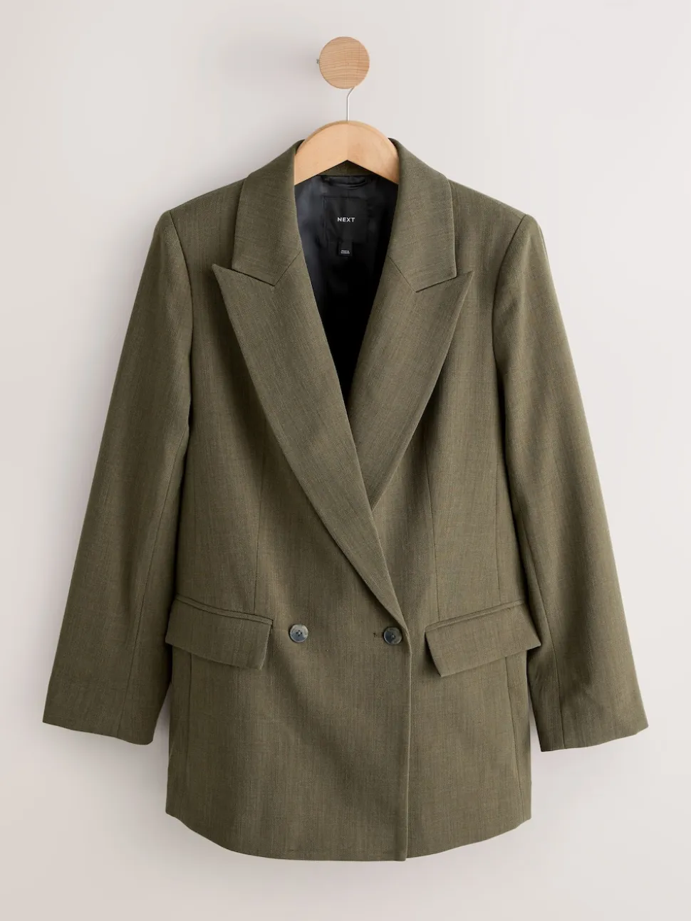 Vert kaki - Blazer croisé décontracté