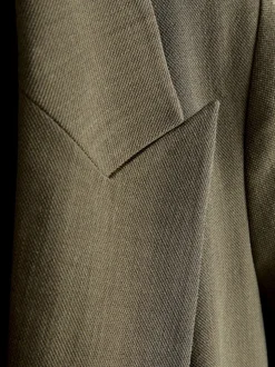Vert kaki - Blazer croisé décontracté