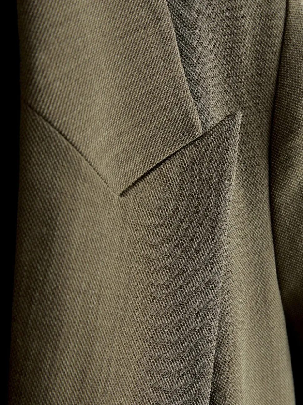 Vert kaki - Blazer croisé décontracté