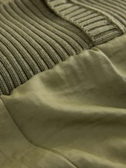 Vert kaki - Couche de chemise débardeur en maille avec boutons
