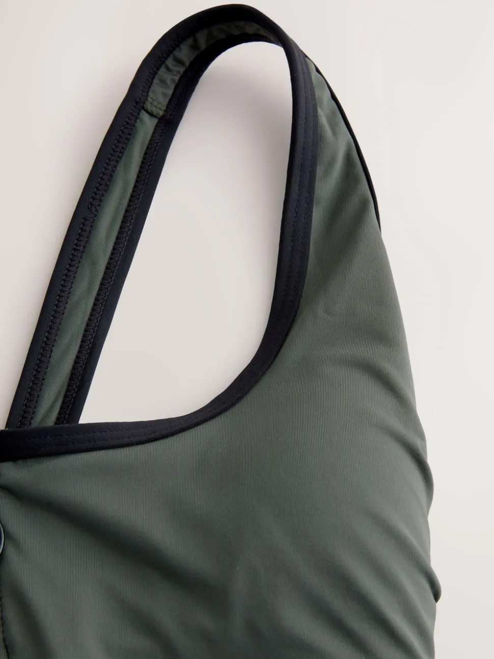 Vert kaki - Maillot de bain avec fermeture éclair et contrôle du ventre