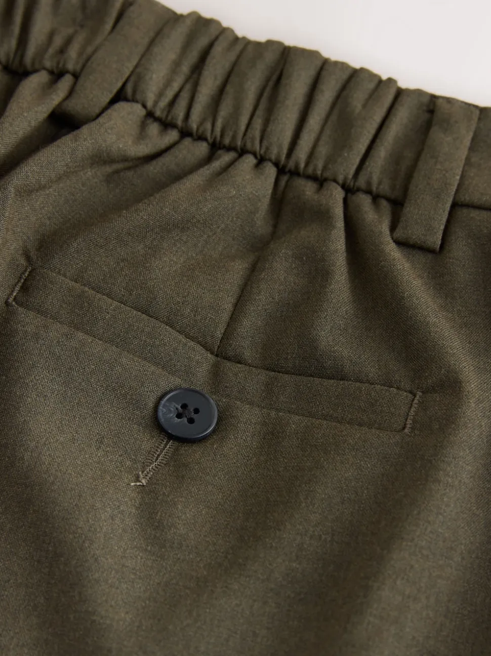 Vert kaki - Pantalon bootcut habillé avec laine
