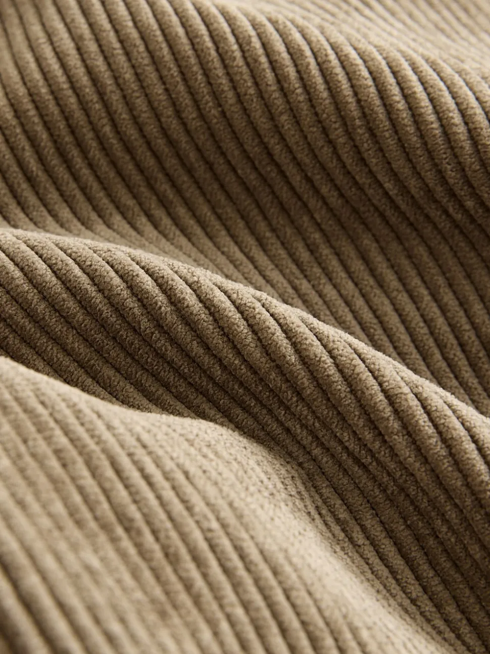 Vert kaki - Pantalon large en velours côtelé
