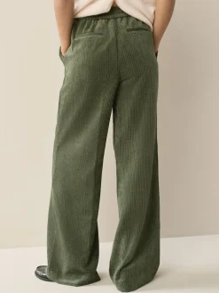 Vert kaki - Pantalons Amples en velours côtelé doux