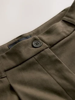 Vert kaki - Short long en faux daim