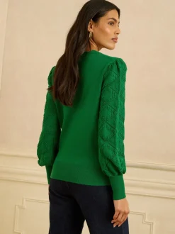 Vert émeraude - Pull Love & Roses