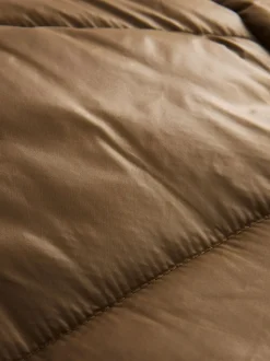 Vert olive - Manteau matelassé ultra brillant