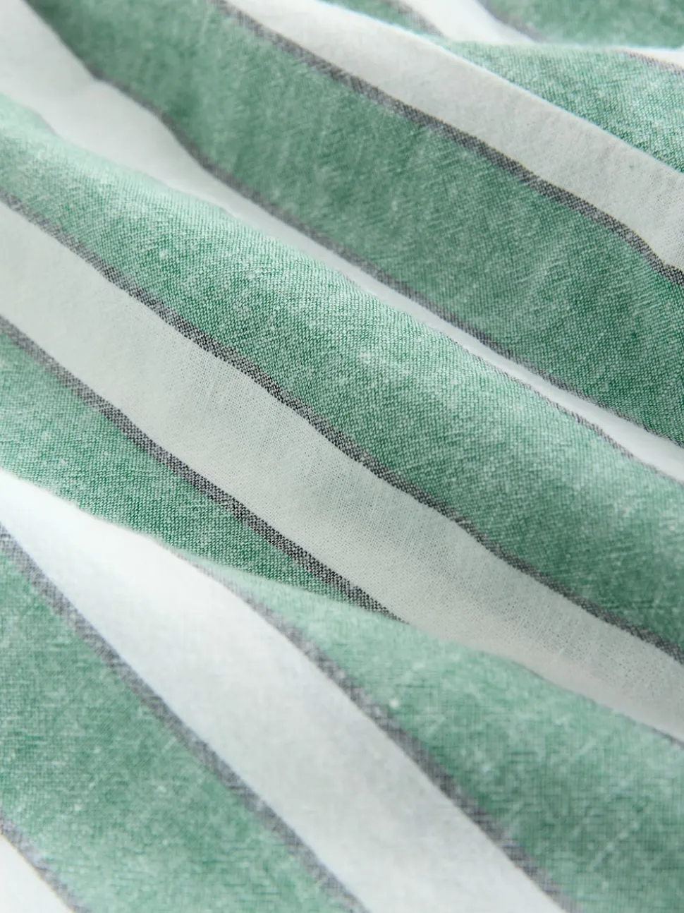 Vert/Blanc - Short d’été avec lin