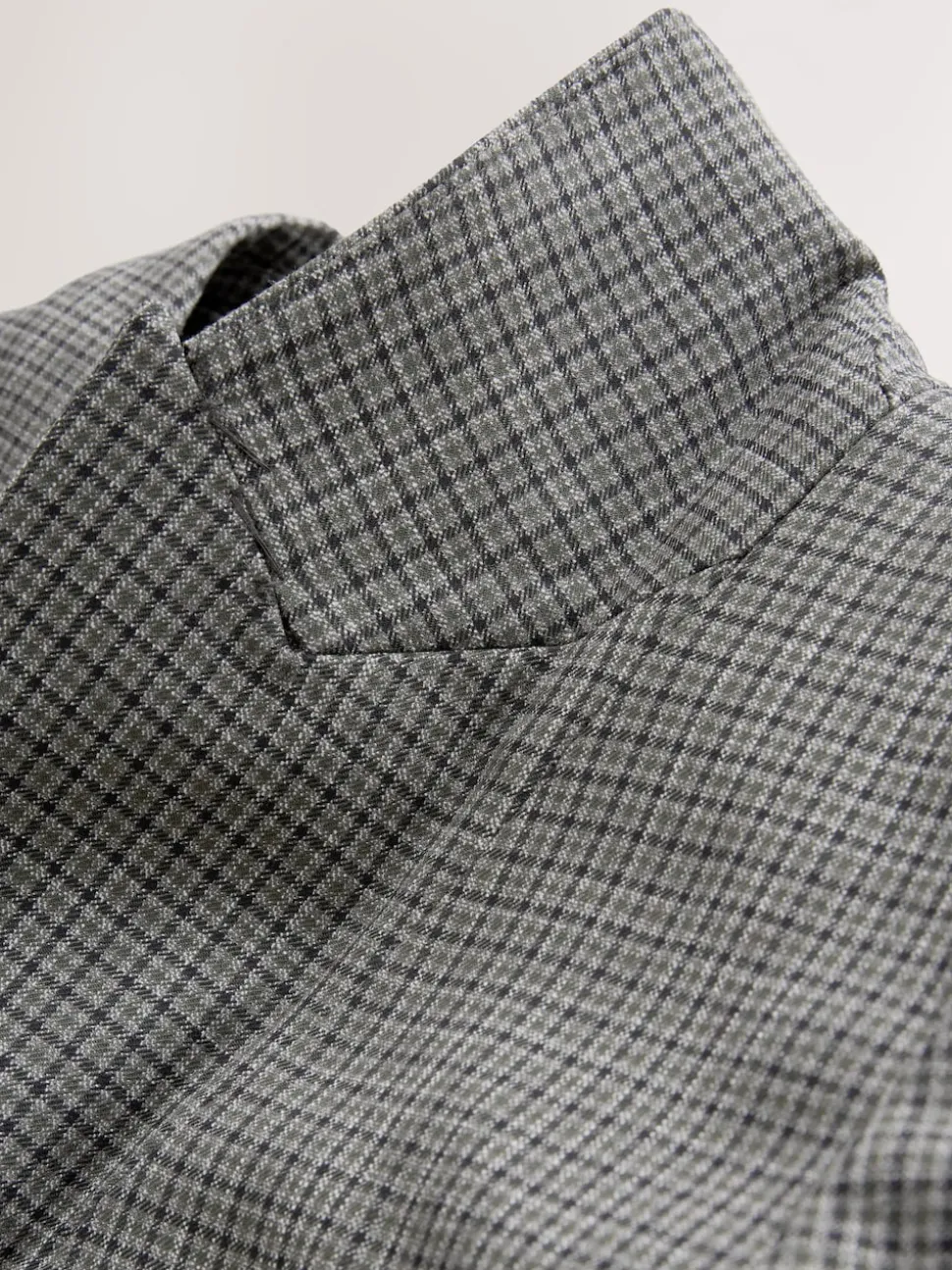 Vert/Gris - Blazer ajusté à carreaux sculpté
