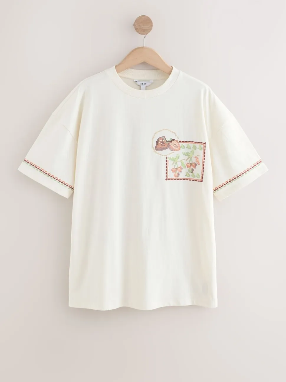 vert/rose - T-shirt de plage imprimé graphique
