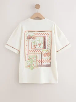 vert/rose - T-shirt de plage imprimé graphique