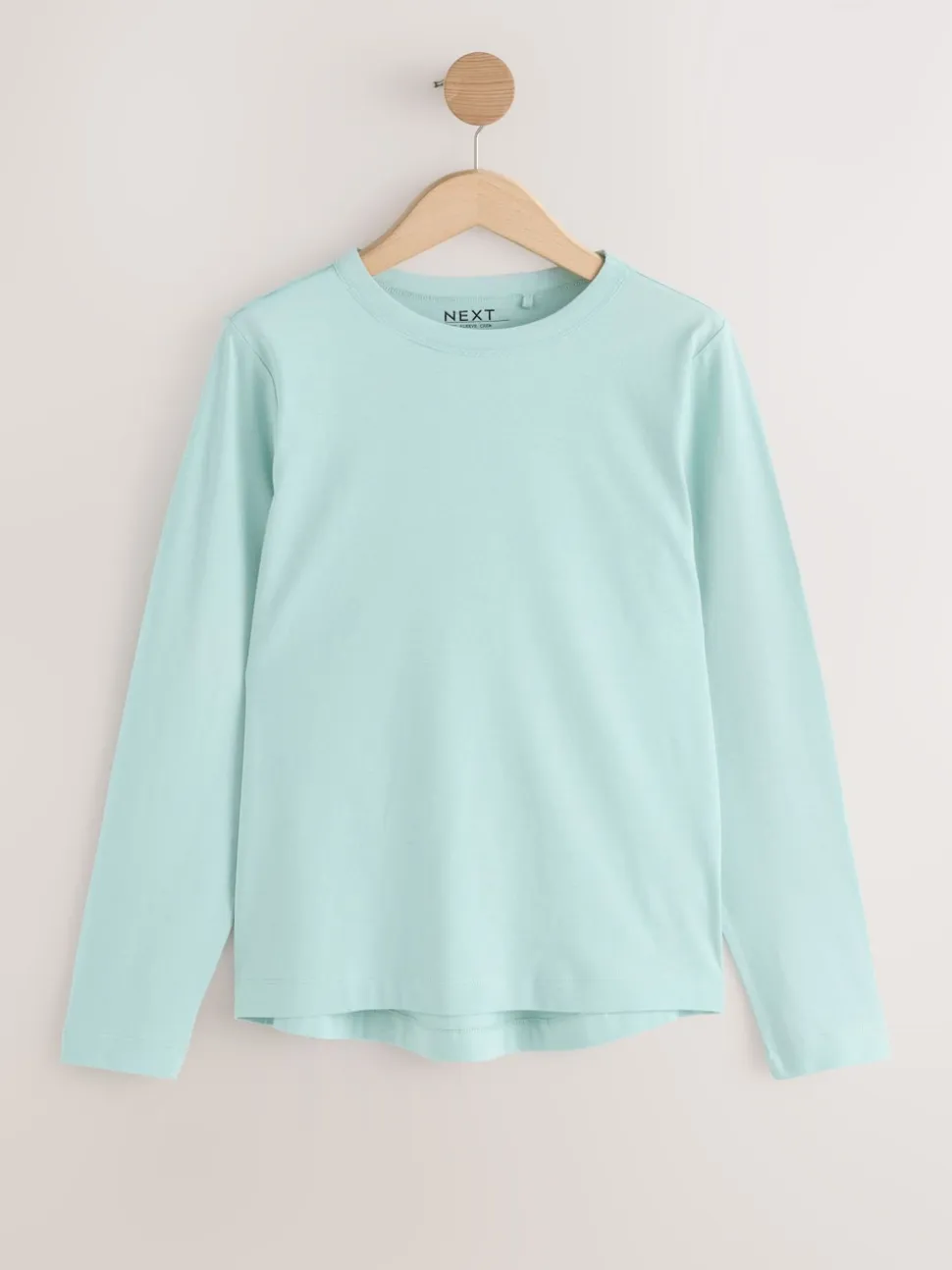 Vert/violet/bleu/écru/rose - T-shirt à manches longues en coton 100% 5 Pack