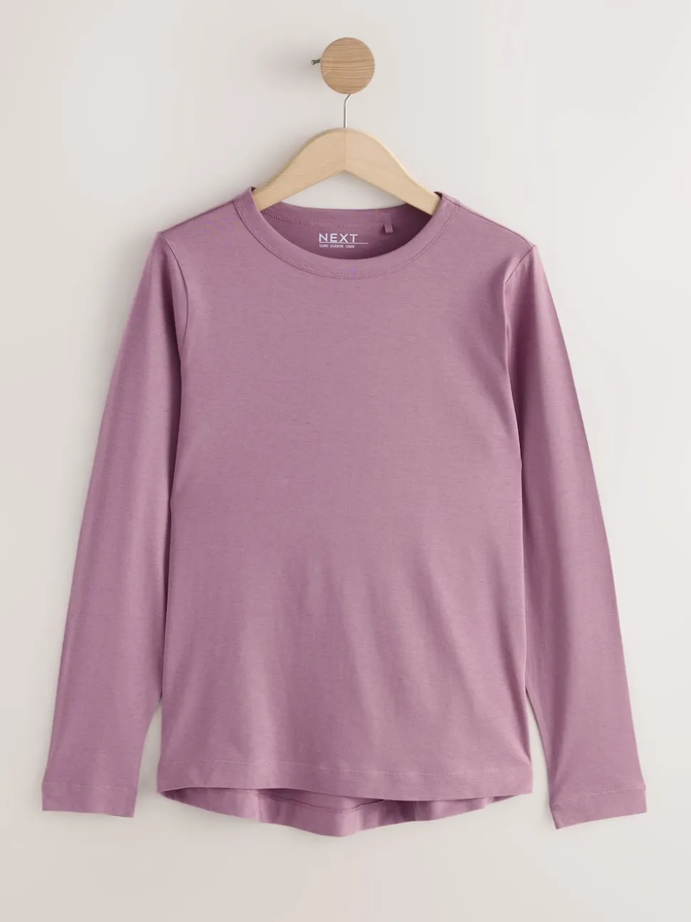 Vert/violet/bleu/écru/rose - T-shirt à manches longues en coton 100% 5 Pack