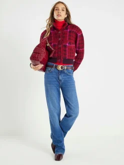 Veste bomber River Island en maille à carreaux