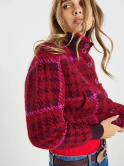 Veste bomber River Island en maille à carreaux