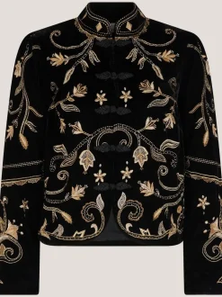 Veste Monsoon Farah en velours brodé