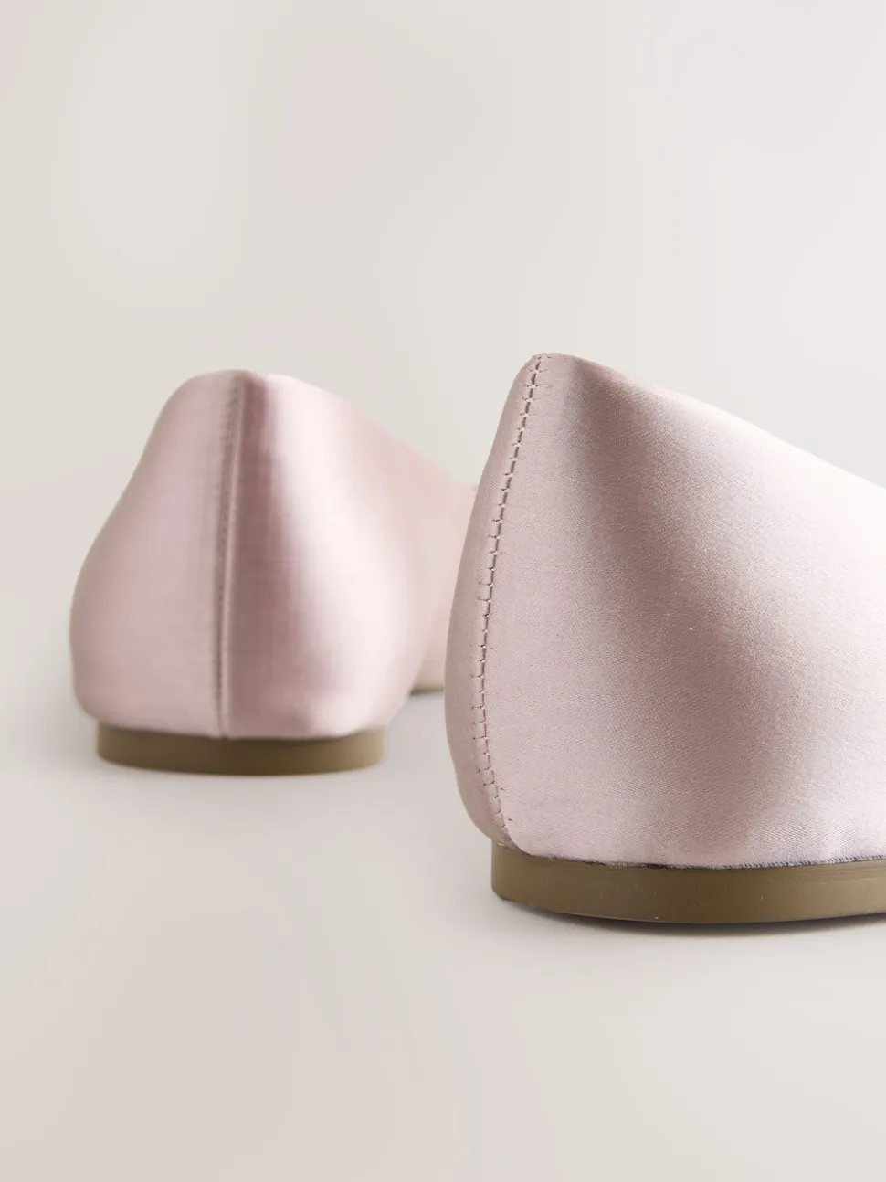 vieux rose - Ballerines de demoiselle d’honneur effet perle avec nœud