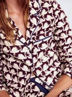 Violet - Chemise de pyjama Boden en coton brossé