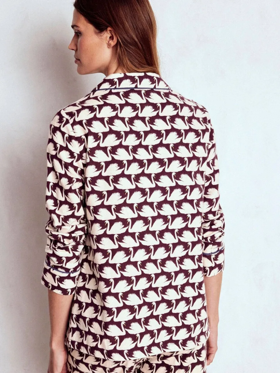 Violet - Chemise de pyjama Boden en coton brossé