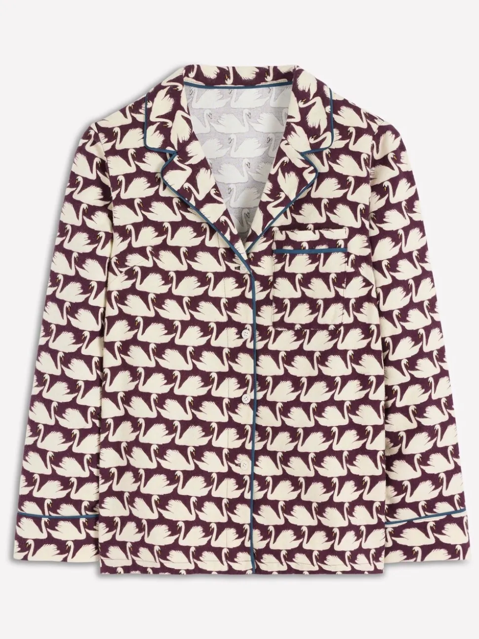 Violet - Chemise de pyjama Boden en coton brossé