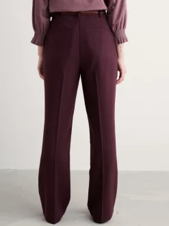 Violet - Pantalons de costume Seasalt Cornwall Lowena en laine, coupe droite