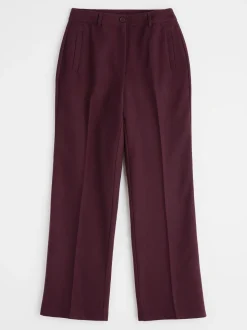 Violet - Pantalons de costume Seasalt Cornwall Lowena en laine, coupe droite