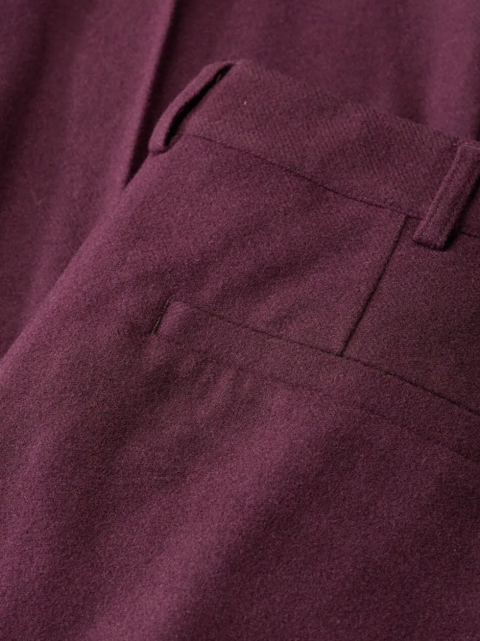 Violet - Pantalons de costume Seasalt Cornwall Lowena en laine, coupe droite