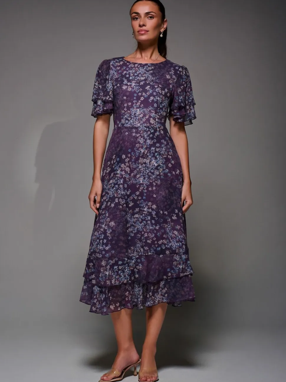 Violet - Robe Jolie Moi Midaxi en mousseline à volants