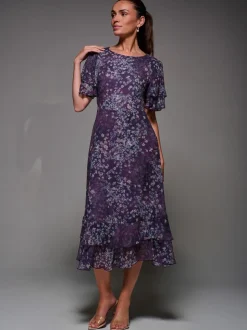 Violet - Robe Jolie Moi Midaxi en mousseline à volants