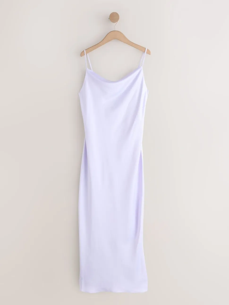 Violet lavande - Robe longue de demoiselle d’honneur en satin à col bénitier pour mariage