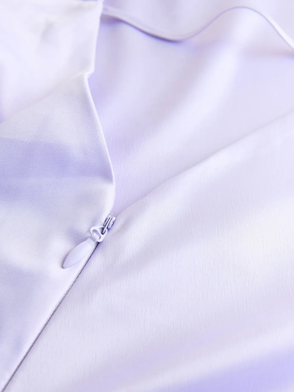 Violet lavande - Robe longue de demoiselle d’honneur en satin à col bénitier pour mariage