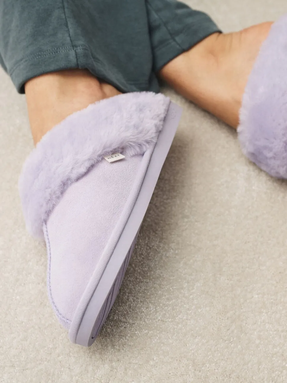 Violet lilas - Faux Fur Mule Slippers