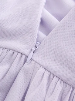 Violet lilas - Robe longue de demoiselle d’honneur multicolore en maille pour invitée de mariage