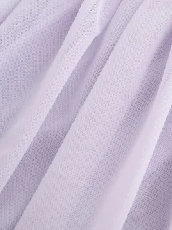 Violet lilas - Robe longue de demoiselle d’honneur multicolore en maille pour invitée de mariage