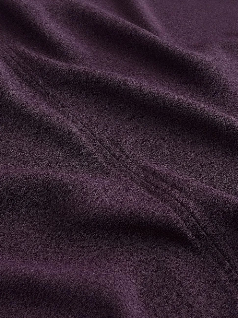 Violet prune - Chemisier manches longues à col V