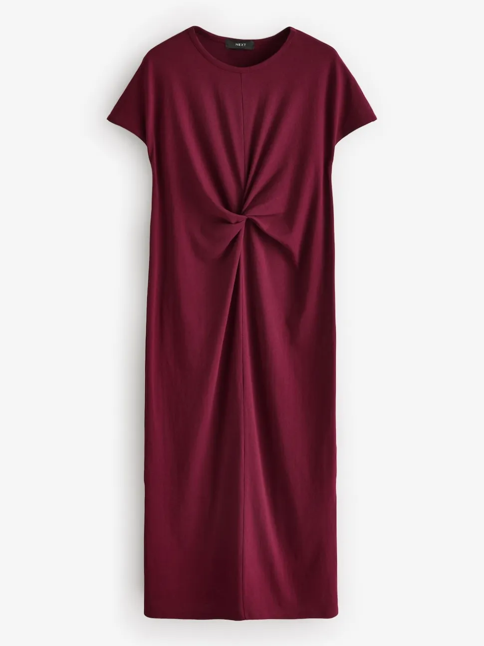 Violet prune - Robe d’été t-shirt à manches courtes torsadée