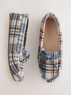 Vérification bleue - Chaussons brossés Mocassin
