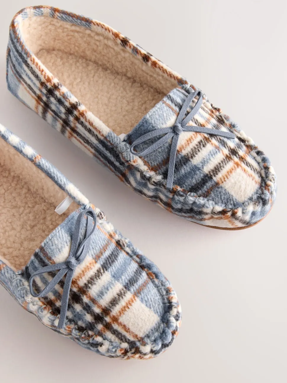 Vérification bleue - Chaussons brossés Mocassin