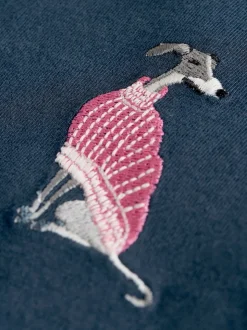 Whippet bleu marine - Pyjama en jersey à manches courtes