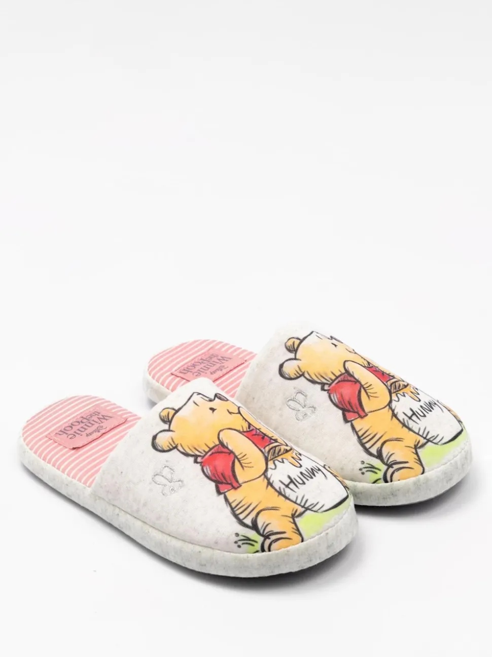 Winnie l’ourson écru - Chaussons mules d’hiver Vanilla Underground femme