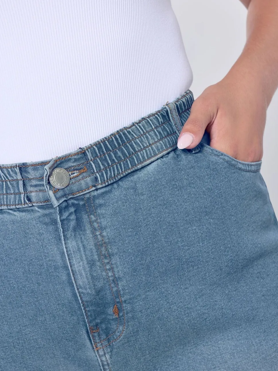 Yours Curve Ample Pull On Puddle Jeans