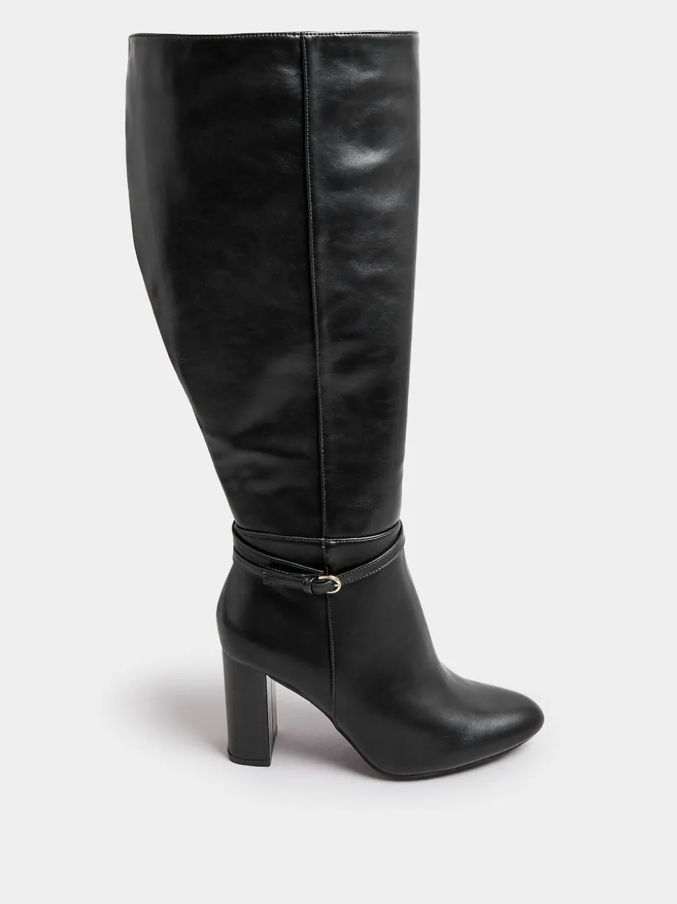 Yours Curve Bottes à genoux à talons Extra Coupe large