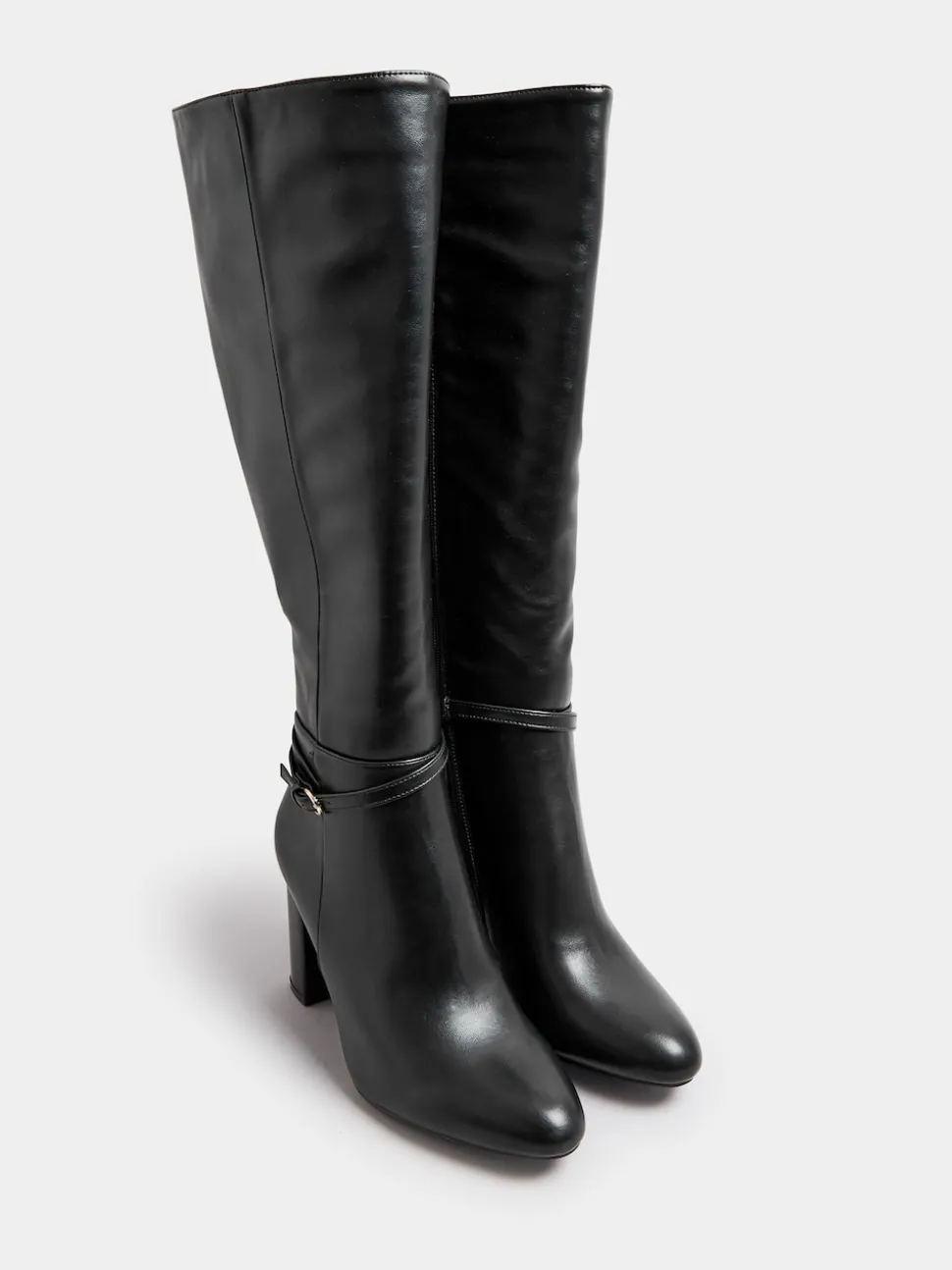 Yours Curve Bottes à genoux à talons Extra Coupe large