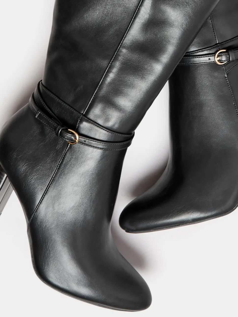 Yours Curve Bottes à genoux à talons Extra Coupe large