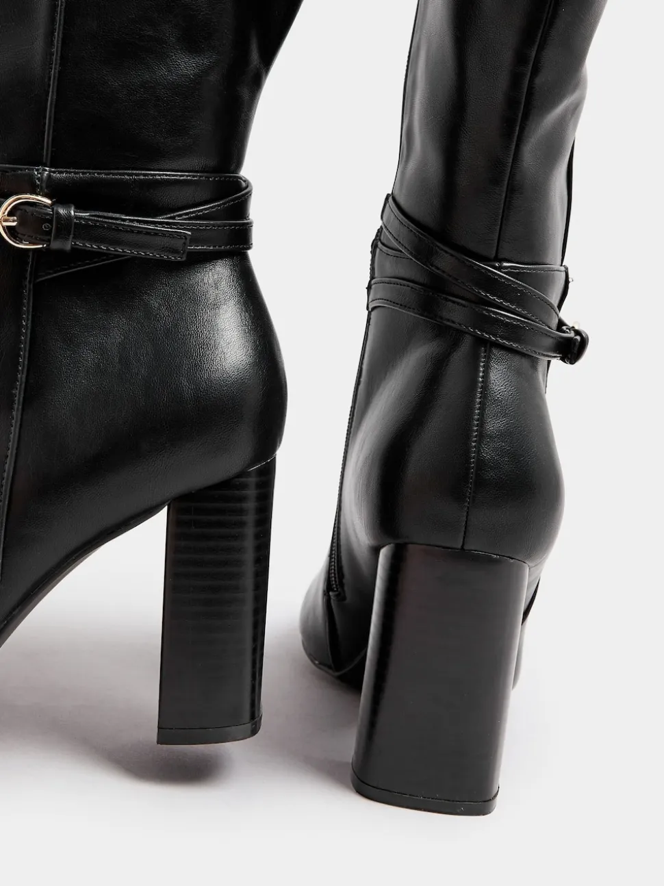 Yours Curve Bottes à genoux à talons Extra Coupe large
